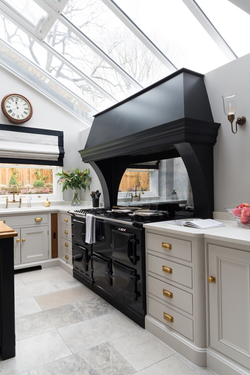 kitchen with skylights