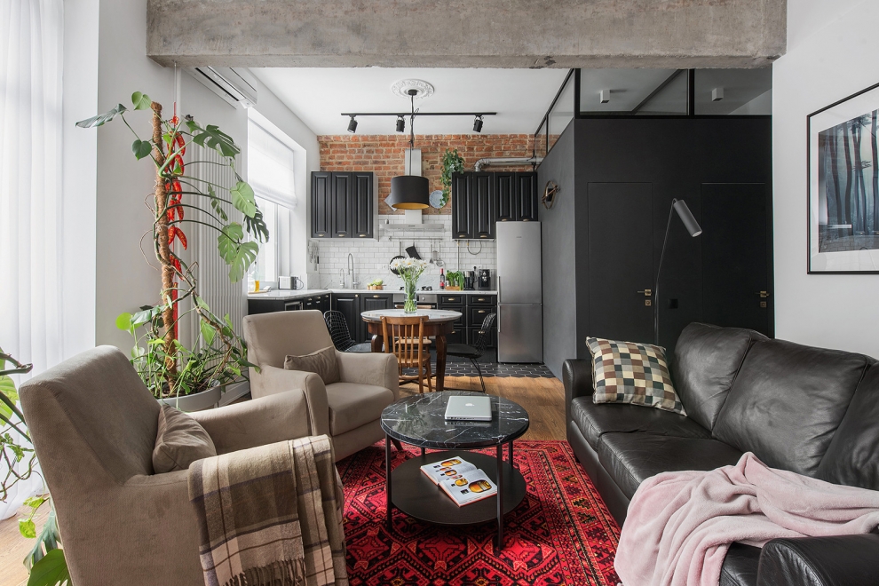 eclectic 56 sq.m apartment interior