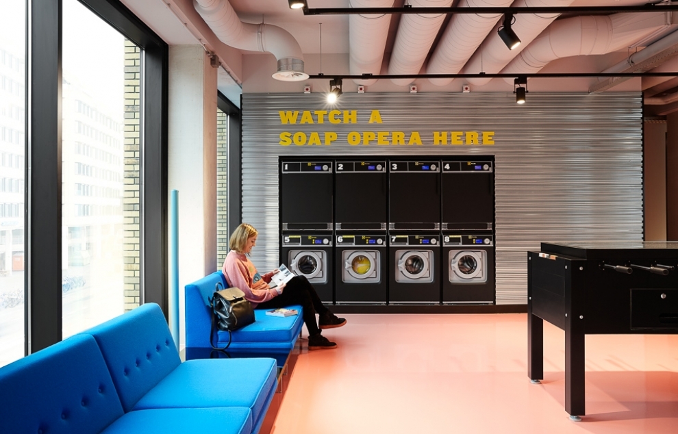 laundry room in hotel