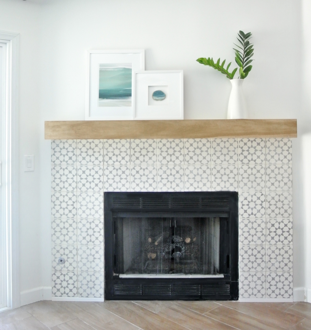 fireplace design with tiles