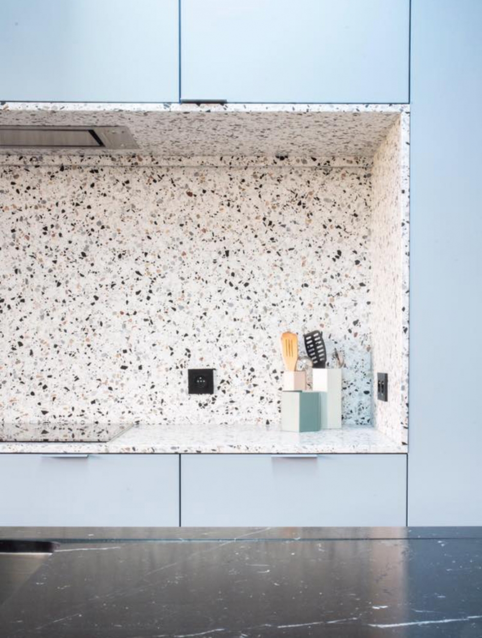 kitchen backsplash terrazzo