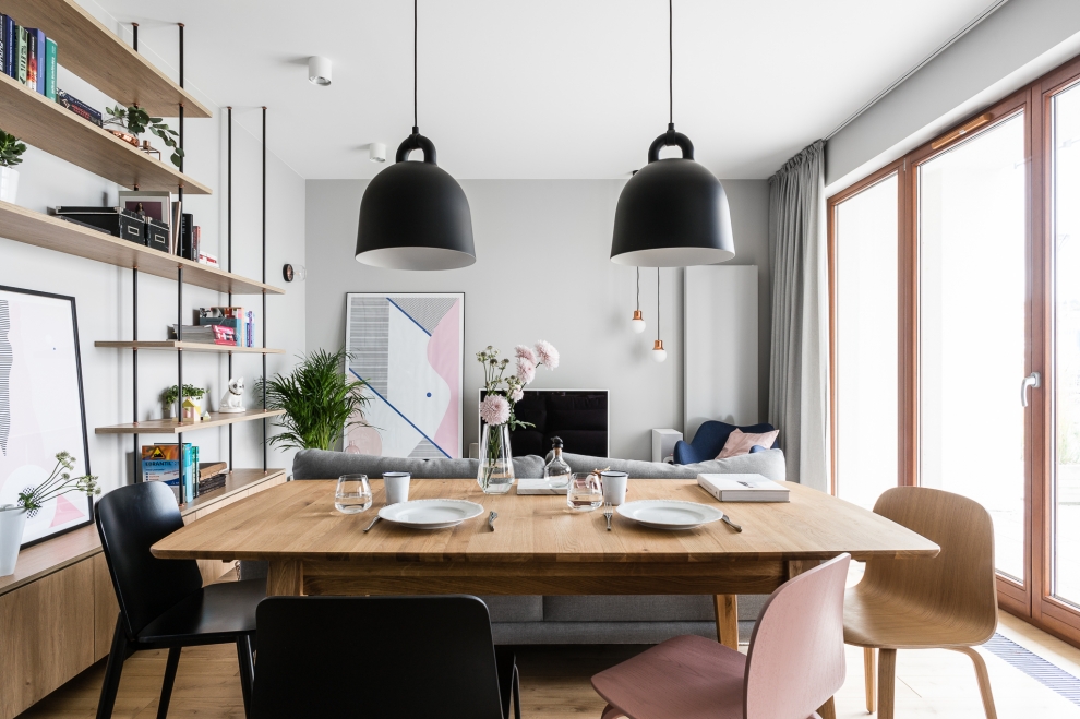 dining table in living room